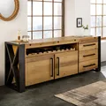 Produktbild: riess-ambiente Massivholz Sideboard THOR 195cm vintage braun Pinie recycelt Industrial Kommode Schrank