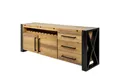 Produktbild: riess-ambiente Sideboard THOR 195cm vintage braun / schwarz (Einzelartikel, 1 St), Wohnzimmer · Massivholz · Metall · Kommode · Industrial Design