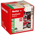 Produktbild: fischer DuoPower 6 x 50 S, Universaldübel mit Schraube, 2-Komponenten-Dübel, Kunststoffdübel zur Befestigung in Beton, Ziegeln, Stein, Gipskarton uvm., 50 Dübel + 50 Schrauben
