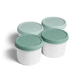 Produktbild: 4er-Set Eisbehälter für Speiseeis 400 ml, BPA-frei - Weiß/Mint