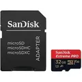 Produktbild: SanDisk Extreme Pro Flash-Speicherkarte microSDXC-an-SD-Adapter inbegriffen 32 GB A1 / Video Class V30 / UHS-I U3 667x microSDHC
