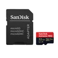 Produktbild: SanDisk 32GB EXTREME PRO microSD Speicherkarte (A1) [+SD-Adapter, Memory Zone App, RescuePRO] SDSQXCG-032G-GN6MA