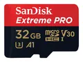 Produktbild: SanDisk microSDHC Extreme Pro 32GB (A1/ V30/ U3/ R100/ W90) + Adapter 