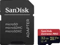Produktbild: SanDisk Extreme Pro microSDHC-Karte 32 GB Class 10, UHS-I, UHS-Class 3, v30 Video Speed Class inkl. SD-Adapter, A1-Leistungsstandard