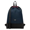 Produktbild: LARKSON Turnbeutel Damen & Herren Blau Rot - No 7 - Rucksack Damen für Sport und Festival - Beutel Rucksack Klein mit Innentasche - Außentasche für Schnellzugriff