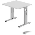 Produktbild: Hammerbacher-Schreibtisch C-Fuß 80x80cm Grau/Silber-VOS08/5/S