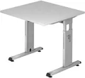 Produktbild: HAMMERBACHER höhenverstellbarer Schreibtisch VOS08/5/S lichtgrau