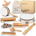 Produktbild: Stoie's International Musik-Set aus Holz für Kleinkinder und Kinder, umweltfreundliches Musik-Set mit Aufbewahrungstasche aus Baumwolle