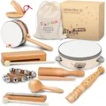 Produktbild: Stoie's Holz Musikinstrumente Set für Kinder und Kleinkinder 9 teilig