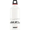 Produktbild: SIGG - Alu Trinkflasche - Traveller Swiss Craft - Klimaneutral Zertifiziert - Für Kohlensäurehaltige Getränke Geeignet - Auslaufsicher - Federleicht - BPA-frei - Outdoor - Weiß - 0,6L
