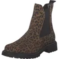 Produktbild: Tamaris Damen Chelsea Boot Lederstiefel Stiefelette Frauen Leopard M2542741, Schuhgröße:42 EU