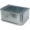 Produktbild: Rechteckige, Verzinkte Feeder Kerbl Abgerundete Sicherheitskanten Mit Entleerung Von Polsterung Von 5 Mm, 45 X 34 X 24 Cm, 35 L