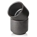 Produktbild: Teetassen Keramik 4 Stück 200 ml Japanisch Tee Tasse Set 2 schwarz