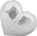 Produktbild: Mauro Ferretti Vase Herz 19x9x18 cm silber