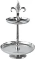 Produktbild: MichaelNoll Dekoetagere Etagere Lilie 2-Stöckig Deko Servierplatte Metall Aluminium - 50 cm