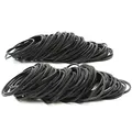 Produktbild: 500 Stücke elastische Klein Gummibänder Schwarz 1.4mm breit Durchmesser 38mm Gummiband Haushaltsgummi Gummiringe Gummis Dehnbare Bänder Mülleimer Bänder für Haushalt Arbeit Büro Schule Stark haltbar