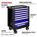 Produktbild: Workpro WP209074 7-Schubladen Werkstattwagen mit 193 Werkzeugen (193x) (WP209074)