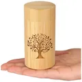 Produktbild: Urne Gedenkurne Asche Baum des Lebens Gelb 1 57 Zoll 7 5 Kubikzoll Bambus mini