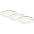 Produktbild: Briloner - Led Einbauleuchten Ultraflach 3er Set 6 W Ip44 Weiß Ø11,5cm Kunststoff
