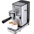 Produktbild: WMF Lono Espressomaschine Siebträger 1350 Watt, Siebträgermaschine, 2 Einsätze, für 1-2 Tassen Espresso, 15 bar, Tassenabstellfläche, Milchaufschäumdüse, edelstahl matt