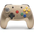 Produktbild: Retro Fighters Retro-Fighters - Brawler64 Bluetooth NSO - Gold (Switch) (RET00438)