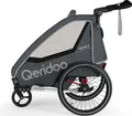 Produktbild: Qeridoo QUPA 2 - Kinderfahrradanhänger für 2 Kinder, Farbe: Grey