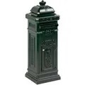 Produktbild: PROREGAL Nostalgischer Säulen-Briefkasten Aus Gießaluminium HxBxT 110 x 33 x 36,5 cm Einwurföffnung 28,5 x 2,5 cm Grün