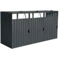 Produktbild: Home Deluxe Mülltonnenbox, Anthrazit, Metall, 240x122x80 cm, Aufbewahrung & Schutzhüllen