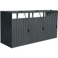 Produktbild: Home Deluxe - Mülltonnenbox Dreitürig Cubo - 3x 240l Menge 3 Mülltonnenbox Mülltonnenerweiterung Mülltonnenaufbewahrung Aufbewahrungsbox