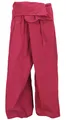 Produktbild: Thai Fischerhose aus Baumwolle, loose fit Wickelhose, weite Yogahose - rot