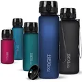 Produktbild: 720°DGREE Trinkflasche 1l Sport “uberBottle“ softTouch +Sieb - BPA-Frei - Wasserflasche für Uni, Arbeit, Fitness, Fahrrad, Outdoor, Job - Sportflasche aus Tritan - Leicht, Stoßfest, Wiederverwendbar