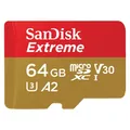 Produktbild: SANDISK Extreme (64 GB, microSDXC, U3, UHS-I) (SDSQXAH-064G-GN6AA)