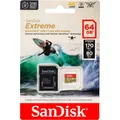 Produktbild: SanDisk microSDXC 64GB Extreme A2 C10 V30 UHS-I U3