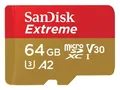 Produktbild: Sandisk Extreme A2 MicroSDXC Speicherkarte 64 GB Class 3 (U3) Klasse 10