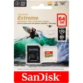 Produktbild: SanDisk microSDXC 64GB Extreme A2 C10 V30 UHS-I U3 MicroSD Karte