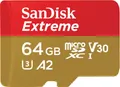 Produktbild: Extreme microSDXC UHS I Speicherkarte 64 GB für Actioncams und Drohnen Adapter