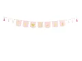 Produktbild: Girlande Banner Oh Baby 12x260cm Wimpelkette Stoff Quasten Deko Babyparty Babyshower Geburt Mädchen