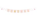 Produktbild: partydeco Stoff, Oh Baby Girlande Banner aus Stoff mit Quasten 12x260cm rosa gold