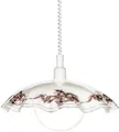 Produktbild: EGLO Pendelleuchte VETRO Hängelampe, Küchenlampe, florales Muster, weiß, E27, Seilzugmechanismus, ohne Leuchtmittel, Höhenverstellbar, Spieralkabel, Esstischleuchte, klassisch, 110x42cm