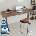Produktbild: Höhenverstellbarer Schreibtisch, Bürotisch elektrisch Sitz Stehpult Komplettset