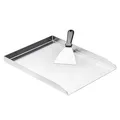 Produktbild: Plancha Grillplatte aus Edelstahl ca. 40x30x3cm inkl. Grillspachtel Grillschale