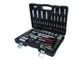 Produktbild: KS Tools | Steckschlüssel-Satz 1/4 + 1/2 | 94-teilig mit Umschaltknarren Verlängerungen Gelenken Bits Nüssen und Adaptern in stabiler Metallbox|4042146032261 (911.0694)