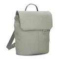 Produktbild: Zwei Damen City-Rucksack Mademoiselle.M MR8 4 Liter weiches Kunstleder, Magnet-Verschlussklappe, Hauptfach mit Reißverschluss, gepolstertes Trennfach für Tablet, Rückenpolsterung (sage)