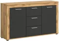Produktbild: xonox.home Sideboard Jam Sideboard 2 Türen, 3 Schubladen grau, Eiche De (1 St)