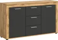 Produktbild: xonox.home Sideboard Kommode Schrank Anrichte Jam grau Wotan Eiche 184x80x35 cm