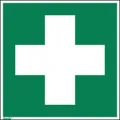 Produktbild: Hinweisschild Erste Hilfe E03 200x200mm PVC