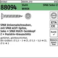 Produktbild: 200er PACK(Stk) SPAX 088094001009030025 Schraube R 88094 Senkkopf m.Spitze/Kreuz
