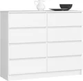 Produktbild: AKORD Furniture Factory OP0LK-1BIA005, Weiß, 8 Schublade(n), Matt, 16 mm, 51 cm, 400 mm