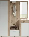 Produktbild: HBZ Kompaktgarderobe Jens mit Spiegel, Flurgarderobe BxHxT 145x184x29 cm (1-St) Mit Hochschrank, Bank, Paneel und Kommode