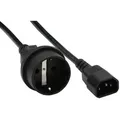 Produktbild: INLINE Adapter Kabel, Kaltgeräte C14 auf Schutzkontakt Bu 1m für USV